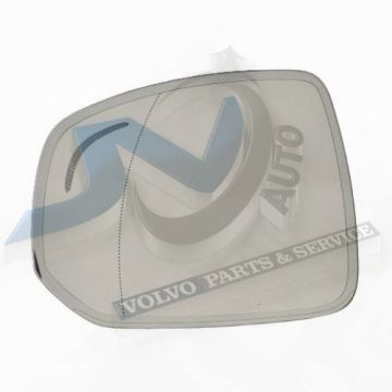 Genuine left-side mirror glass with BLIS, auto-dimming, and heating for Volvo 31395528