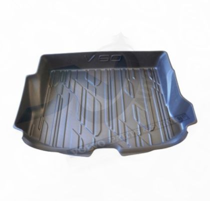 Trunk mat black, polypropylene, basin type for Volvo 31271196