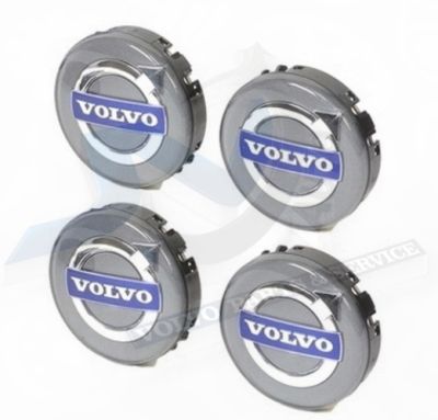 Wheel Center Cap silver for Genuine Light alloy rims Kit for Volvo 31428881