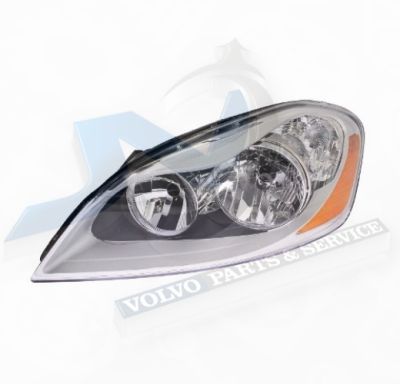Headlight left H7 halogen with Indicator for Volvo 30763143, 31395466