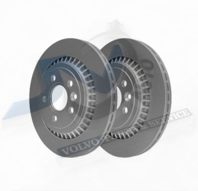 Brake disc Rear axle internally vented for Volvo 31341483 , 31471028 ATE