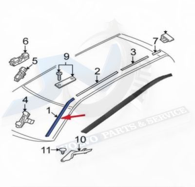 Лява лайсна предно стъкло за Волво 39992691 ,  39993953 , 39968640 , 39992692 , 39968648 , 39992695 , 39968654 , 39968634 , 39968658 , 39968660 , 39992696 , 39992697