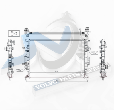 Воден радиатор за Волво 31368082 , 31368299 , 31368362 , 36000105 , 36002413