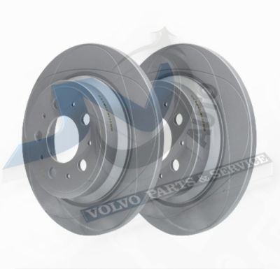 Rear slotted brake disc for Volvo 9434167, 31471821 ATE SD