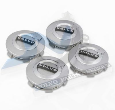 Wheel Center Cap silver for Genuine Light alloy rims Kit for Volvo 31454233