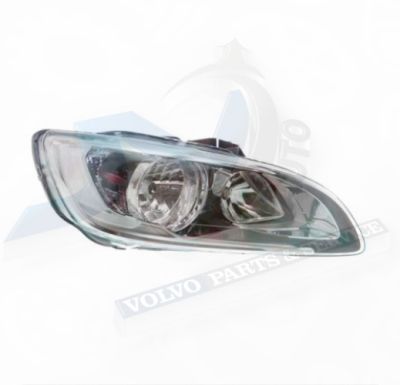 Headlight right halogen for Volvo 31358098, 31420116, 30796250